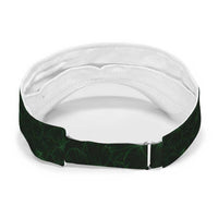 Green Polynesia Sun Visor Cap Plumeria With Hibiscus Pattern Tropical Vibes LT14 - Polynesian Pride