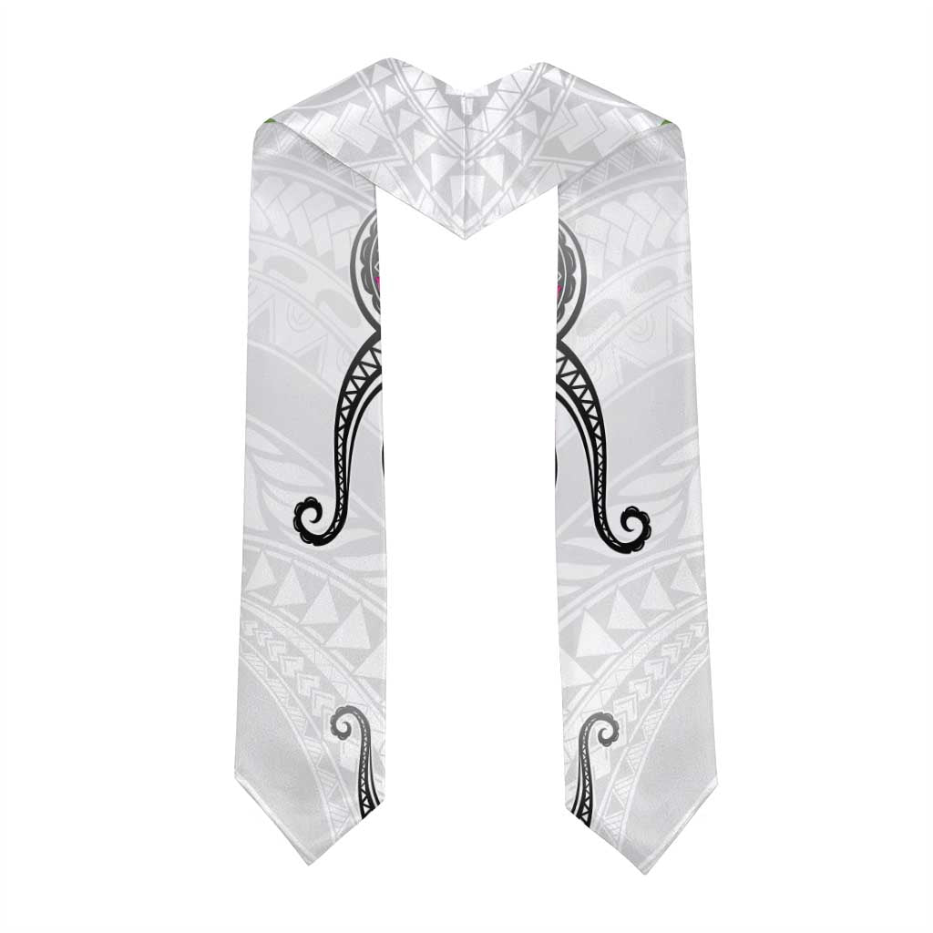 Guam Chamorro Graduation Stole Curves Polynesian Tattoo Mix Bougainvillea