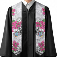 Guam Chamorro Graduation Stole Curves Polynesian Tattoo Mix Bougainvillea