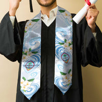Guam Chamorro Graduation Stole Guasali Flowers Curves Style
