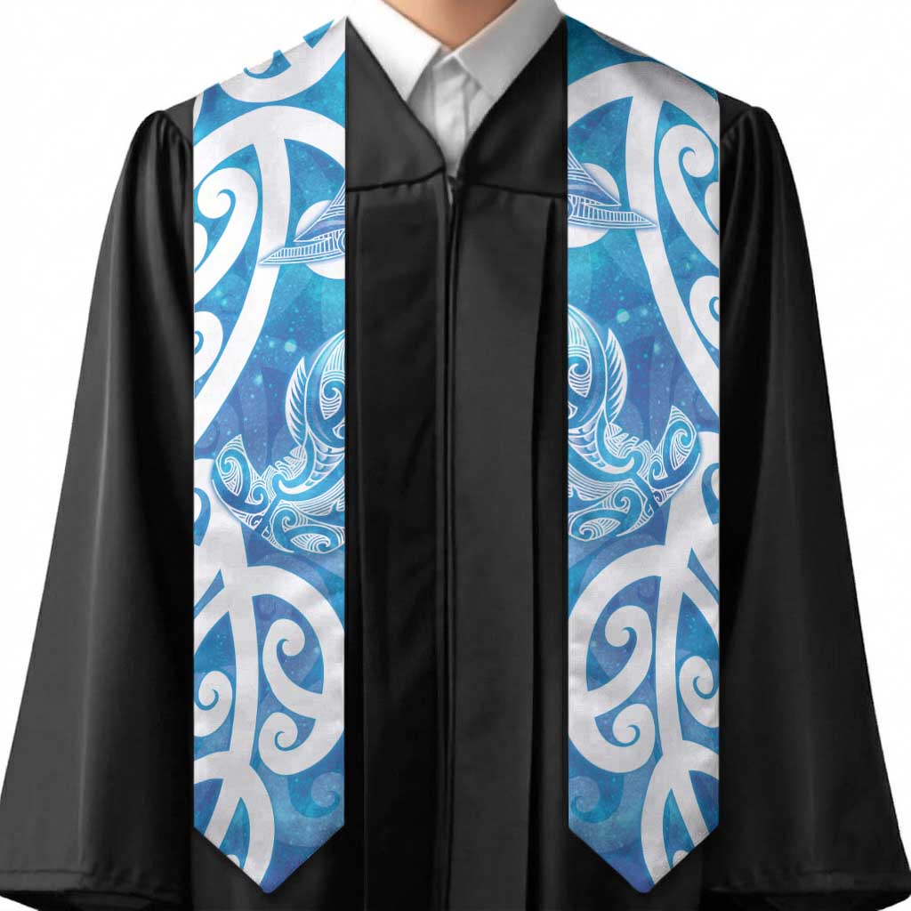 Hammerhead Shark Tattoo New Zealand Graduation Stole Maori Galaxy Mangopare Pattern LT14 - Polynesian Pride