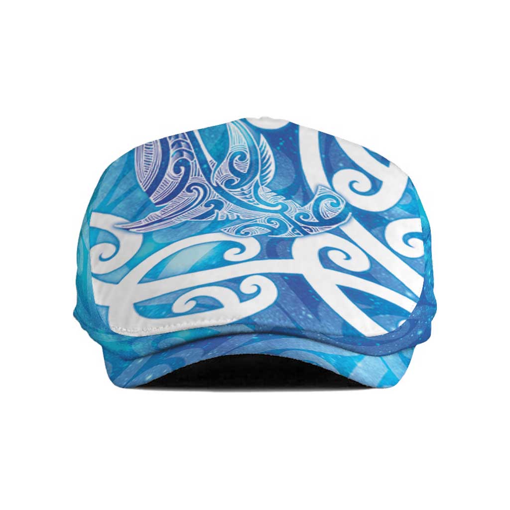Hammerhead Shark Tattoo New Zealand Jeff Hat Maori Galaxy Mangopare Pattern LT14 Turquoise - Polynesian Pride