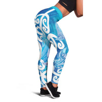 Hammerhead Shark Tattoo New Zealand Leggings Maori Galaxy Mangopare Pattern LT14 - Polynesian Pride