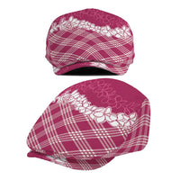 Hawaii Aloha Plumeria Lei Fuschia Palaka Jeff Hat - Polynesian Pride