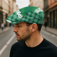 Hawaii Aloha Plumeria Lei Green Palaka Jeff Hat - Polynesian Pride