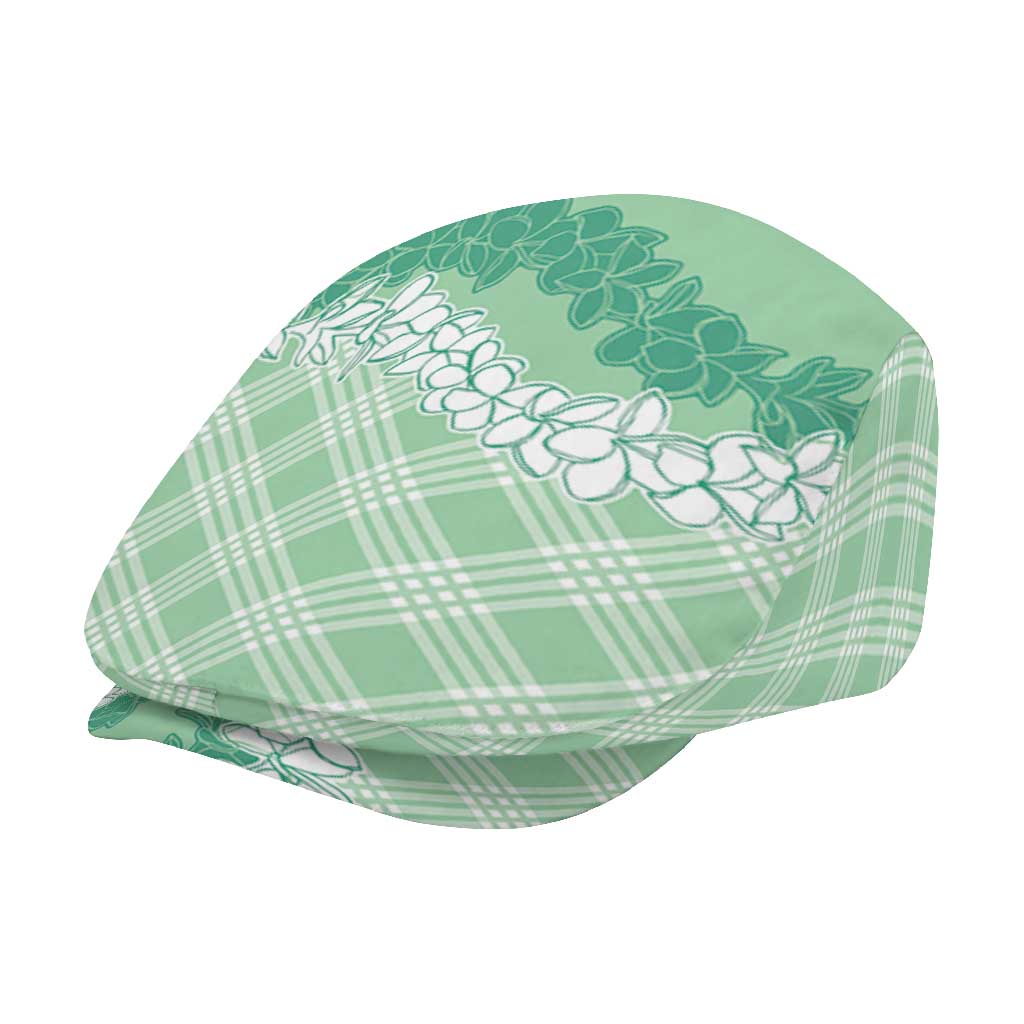 Hawaii Aloha Plumeria Lei Mint Palaka Jeff Hat - Polynesian Pride