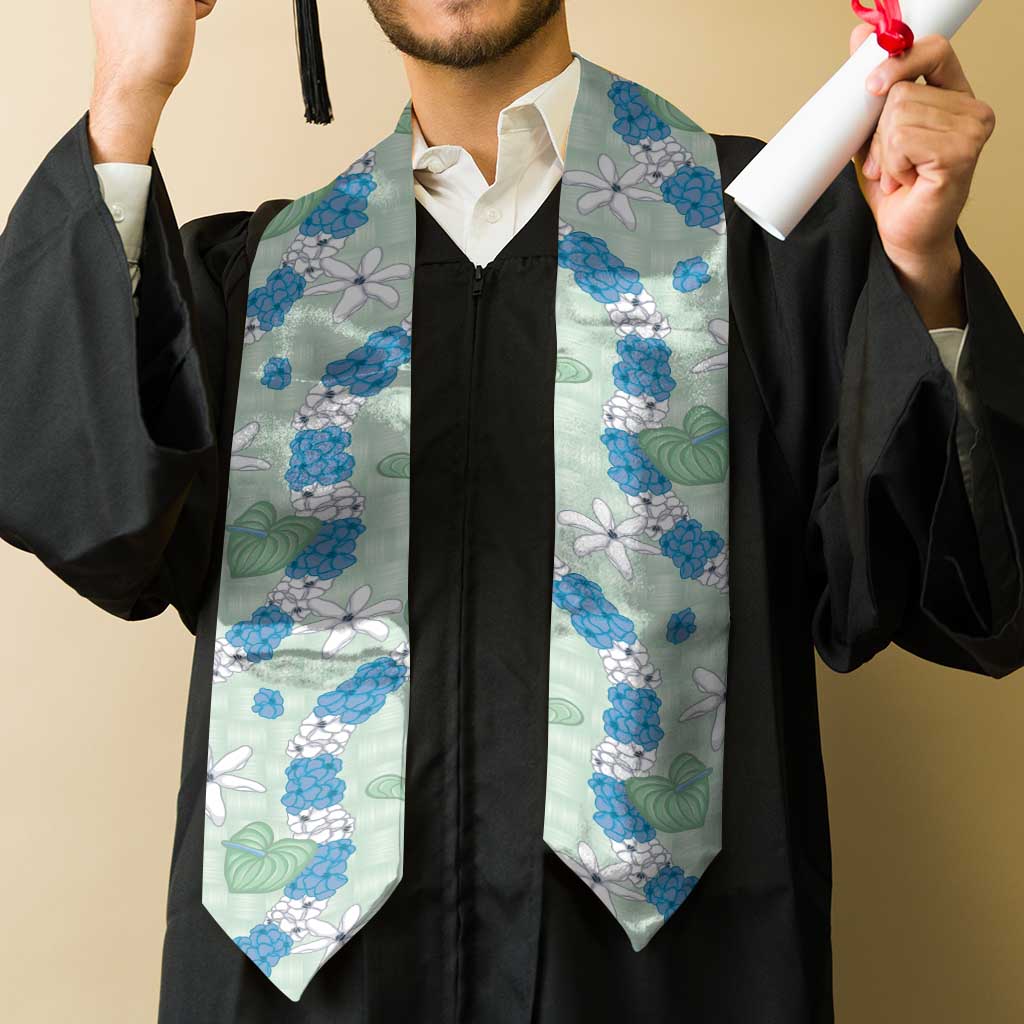 Hawaii Anthurium Tiare Pikake Lei Graduation Stole Omaomao Lauhala Art Pattern LT01 - Polynesian Pride