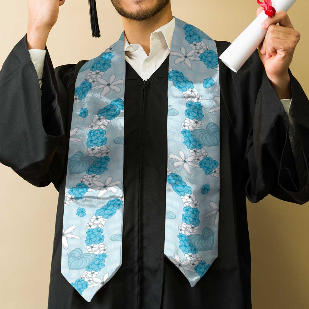 Hawaii Anthurium Tiare Pikake Lei Graduation Stole UliUli Lauhala Art Pattern