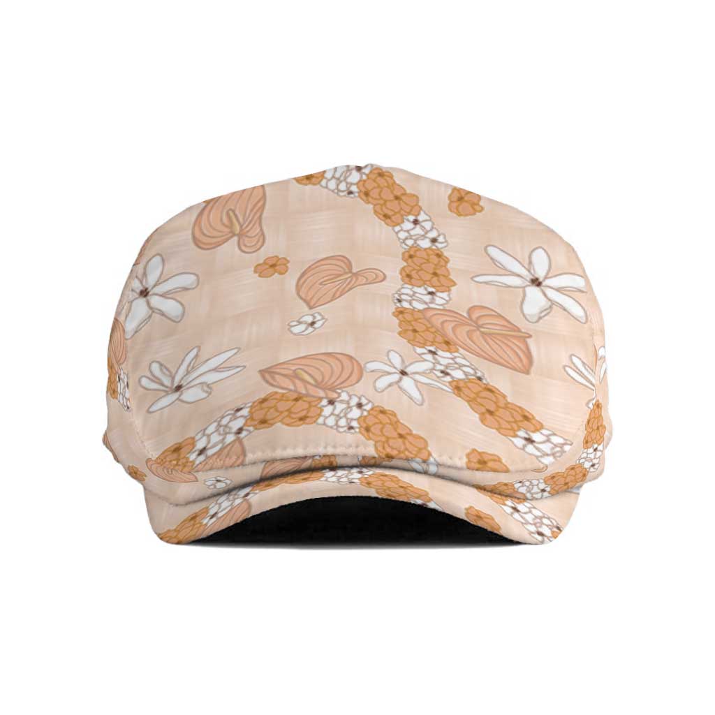 Hawaii Anthurium Tiare Pikake Lei Jeff Hat Alani Lauhala Art Pattern