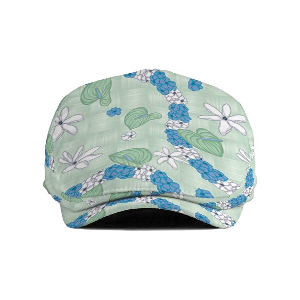 Hawaii Anthurium Tiare Pikake Lei Jeff Hat Omaomao Lauhala Art Pattern