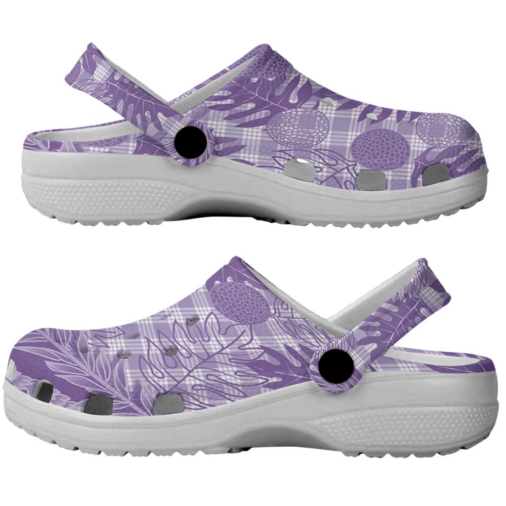 Hawaii Breadfruit Palaka Clogs Shoes Poni Maile Lei - Polynesian Pride
