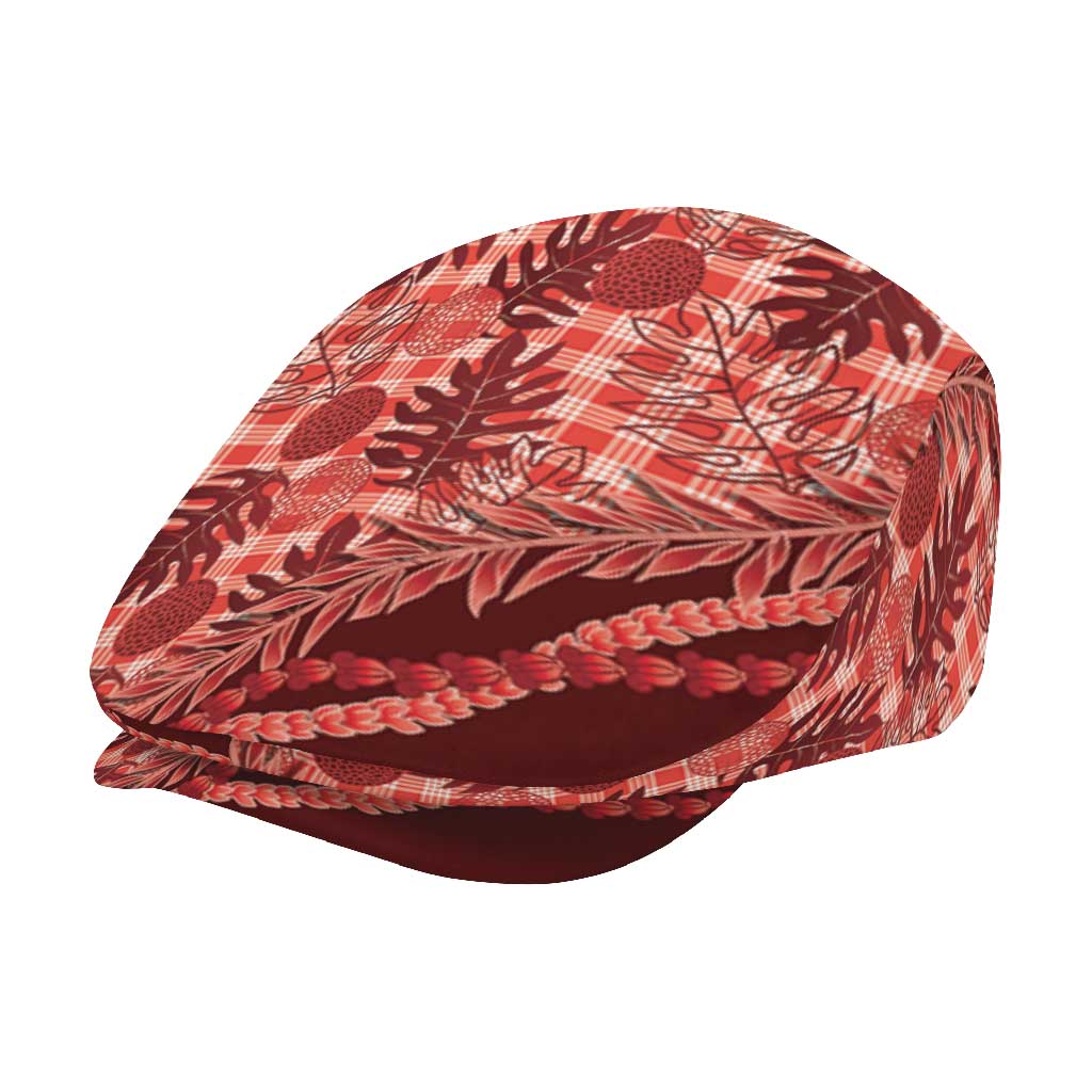 Hawaii Breadfruit Palaka Jeff Hat Ulaula Maile Lei - Polynesian Pride
