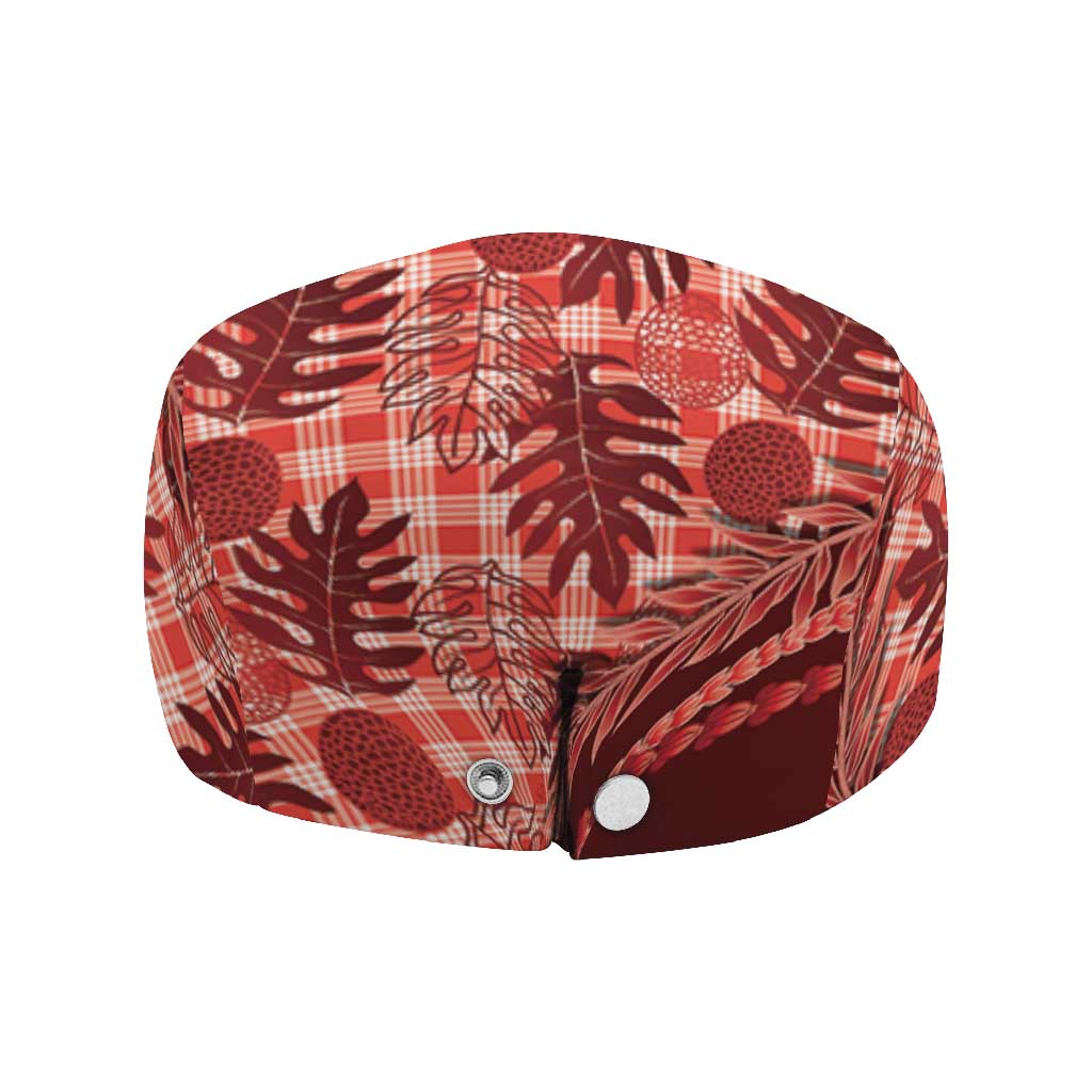Hawaii Breadfruit Palaka Jeff Hat Ulaula Maile Lei - Polynesian Pride