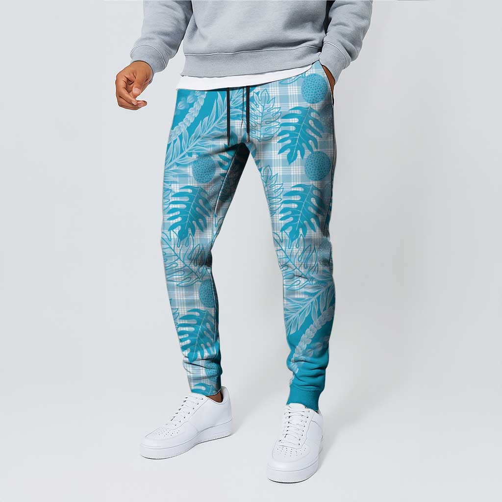 Hawaii Breadfruit Palaka Jogger Pants Polu Maile Lei - Polynesian Pride