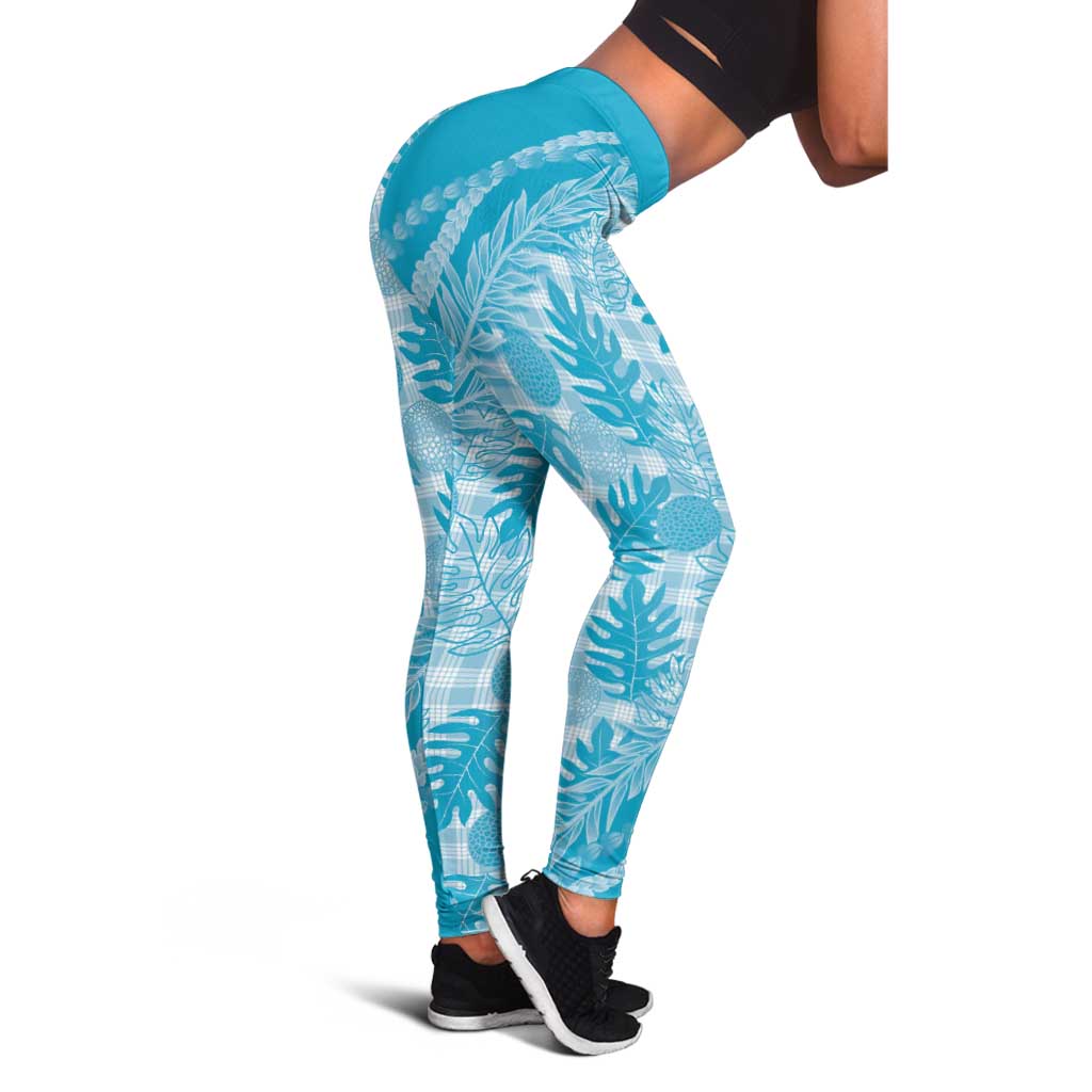Hawaii Breadfruit Palaka Leggings Polu Maile Lei - Polynesian Pride