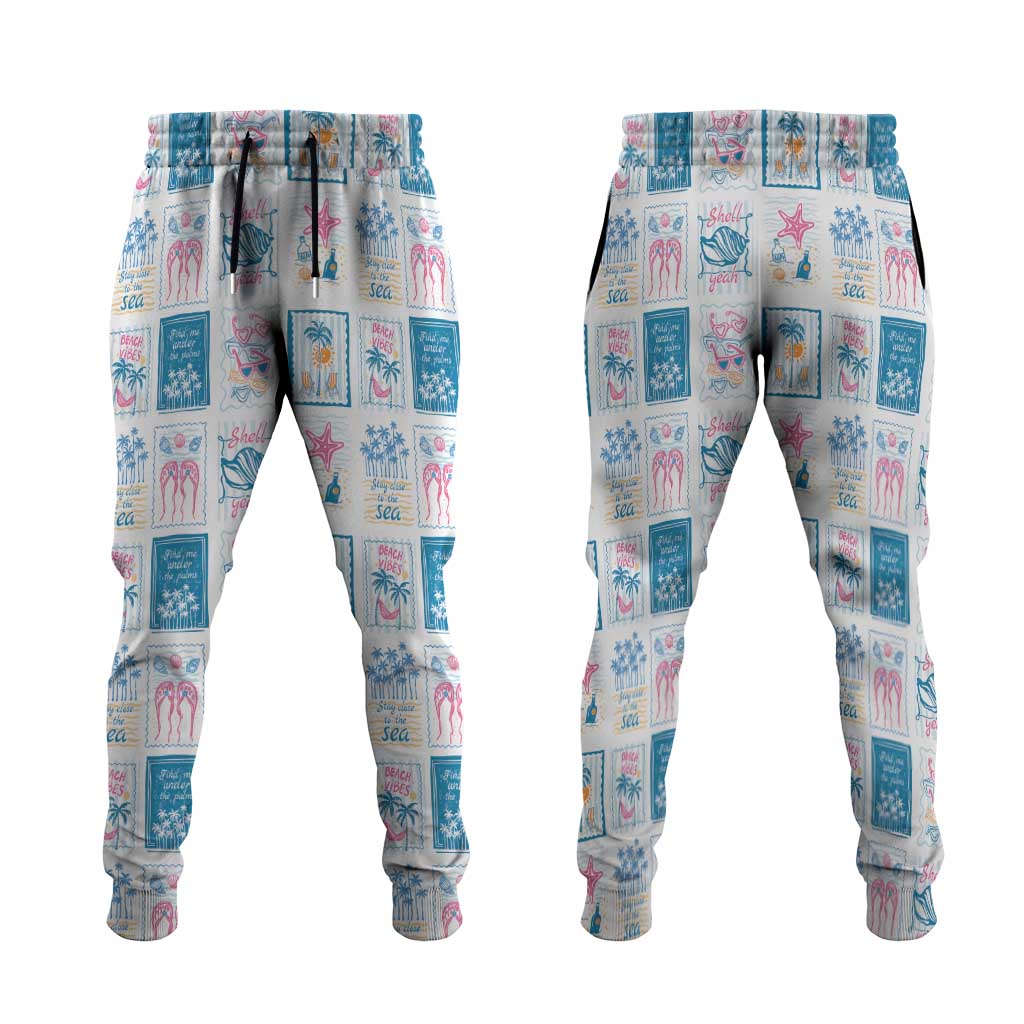 Hawaii Coastal Summer Postcard Jogger Pants
