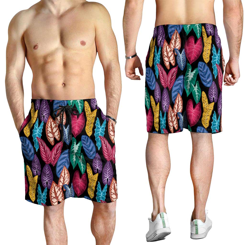 Hawaii Colorful Tropical Leaves Shorts for Men