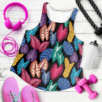 Hawaii Colorful Tropical Leaves Women Racerback Tank