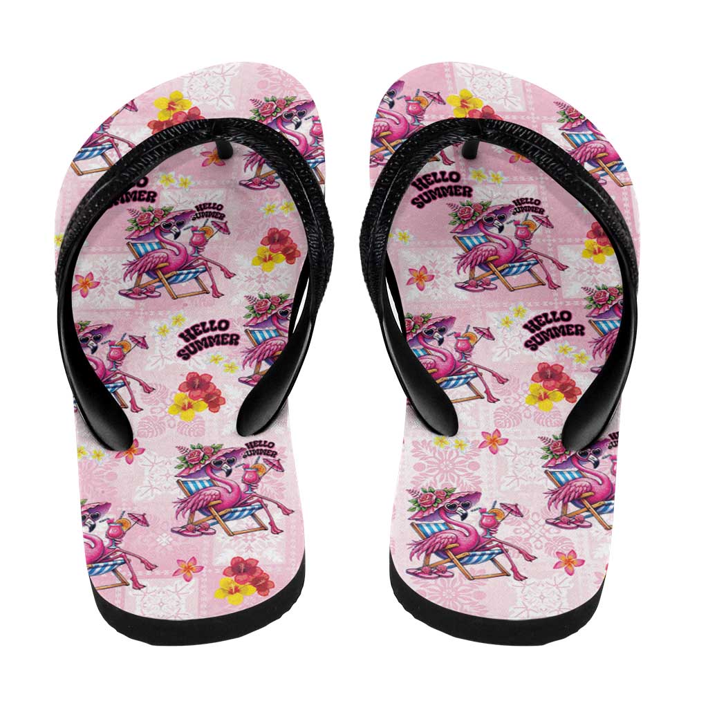 Hawaii Flamingo Hello Summer Flip Flops Hawaiian Quilt Pattern LT9 - Polynesian Pride