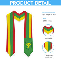 Hawaii Graduation Stole Kanaka Maoli Flag