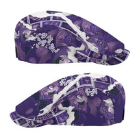 Hawaii Japanese Culture Purple Jeff Hat Spring Cranes Aloha Pattern