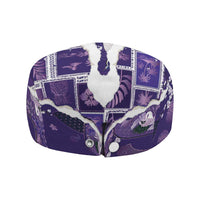 Hawaii Japanese Culture Purple Jeff Hat Spring Cranes Aloha Pattern
