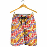 Hawaii Kahili Palaka Motifs Shorts for Men Hawaiian Honohono Pikake Lei LT14 - Polynesian Pride