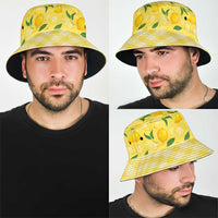 Hawaii Lemon Palaka Bucket Hat Striped Stylized