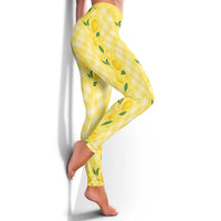 Hawaii Lemon Palaka Leggings Striped Stylized