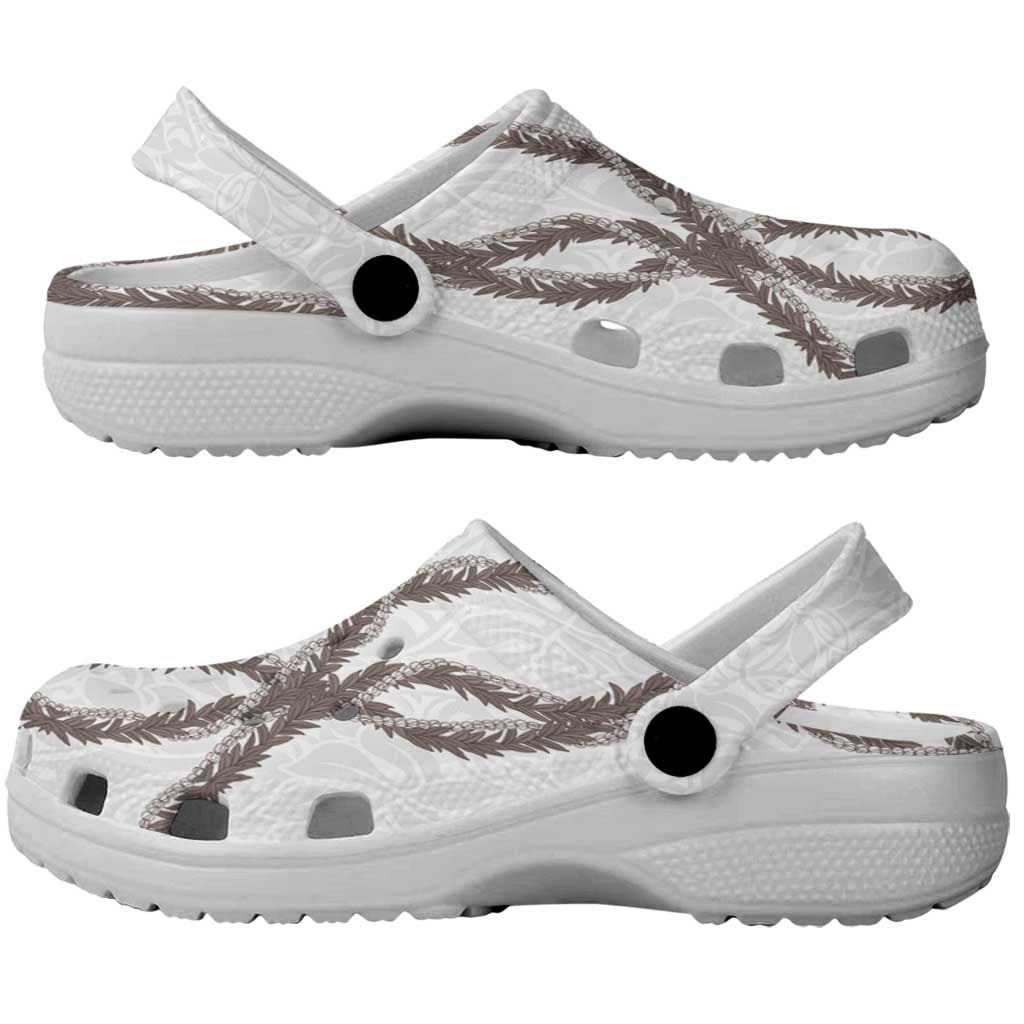 Hawaii Maile Lei Clogs Shoes Aloha The Grey Color