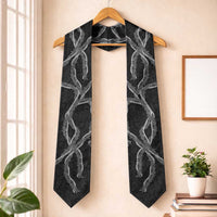Hawaii Maile Lei Graduation Stole Aloha Grayscale Color