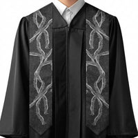 Hawaii Maile Lei Graduation Stole Aloha Grayscale Color