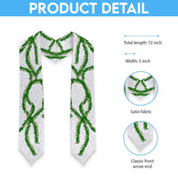 Hawaii Maile Lei Graduation Stole Aloha White Color
