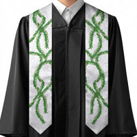Hawaii Maile Lei Graduation Stole Aloha White Color