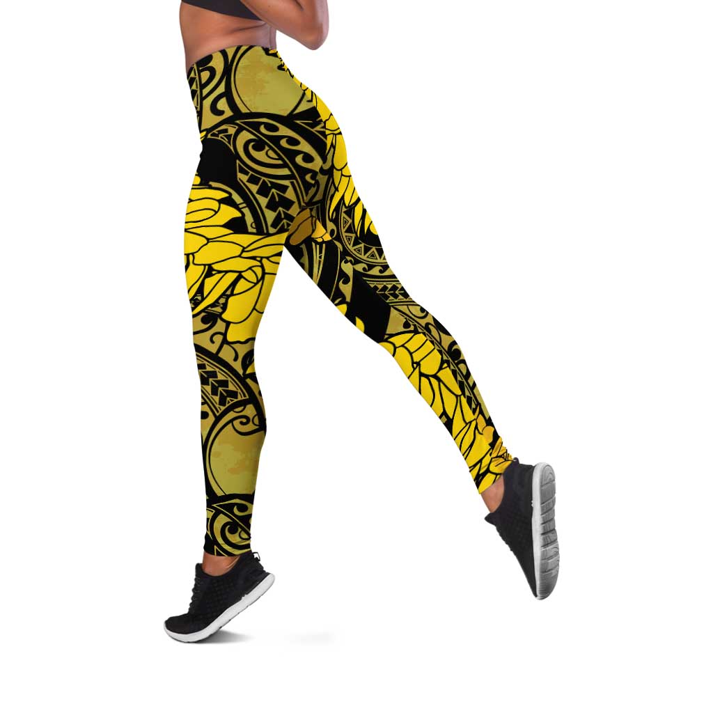 Hawaii Oahu Ilima Lei Leggings