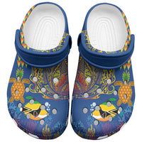 Hawaii Ocean Clogs Shoes Pineapple Turtle and Mango Reef Triggerfish and Kakau Tattoo LT03 Multicolor - Polynesian Pride