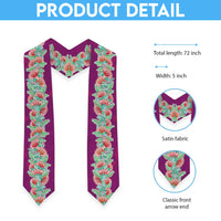 Hawaii Ohia Lehua Graduation Stole Tropical Vibes Fuchsia