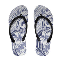 Hawaii Plumeria Lokelani Pikake Lei Flip Flops Navy Blue Polynesian Tattoo LT9 Navy Blue - Polynesian Pride