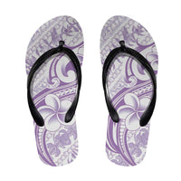 Hawaii Plumeria Lokelani Pikake Lei Flip Flops Poni Polynesian Tattoo LT9 Purple - Polynesian Pride