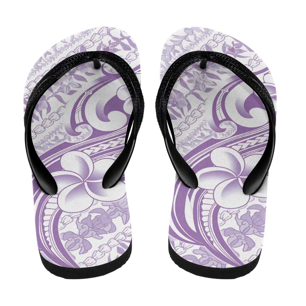 Hawaii Plumeria Lokelani Pikake Lei Flip Flops Poni Polynesian Tattoo LT9 - Polynesian Pride