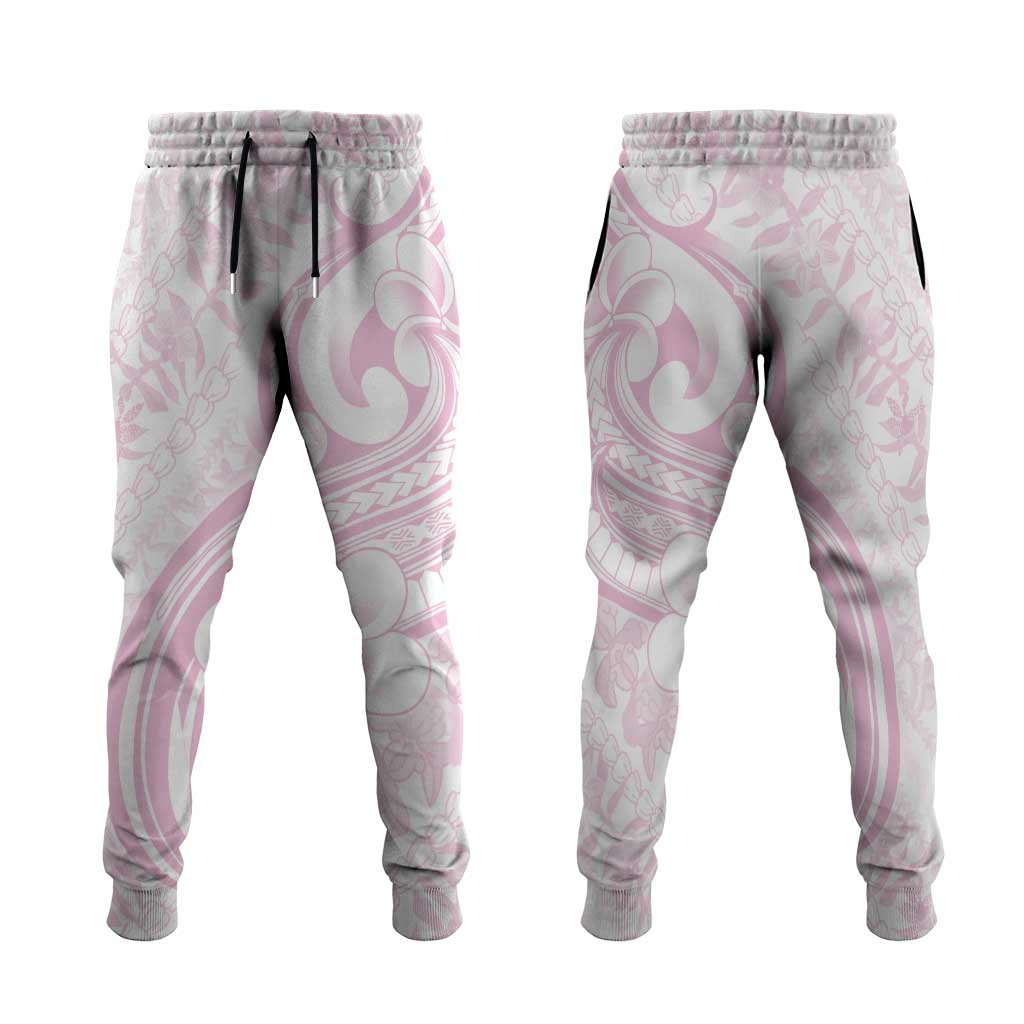 Hawaii Plumeria Lokelani Pikake Lei Jogger Pants Poni Mama Polynesian Tattoo