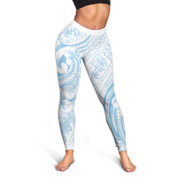 Hawaii Plumeria Lokelani Pikake Lei Leggings Uliuli Polynesian Tattoo LT9 - Polynesian Pride