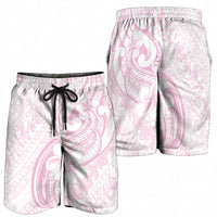 Hawaii Plumeria Lokelani Pikake Lei Shorts for Men Poni Mama Polynesian Tattoo LT9 - Polynesian Pride