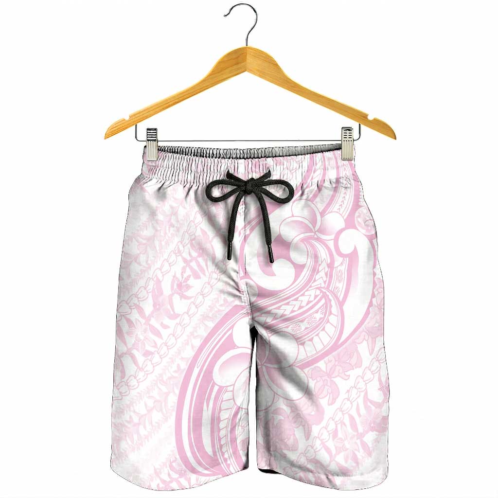 Hawaii Plumeria Lokelani Pikake Lei Shorts for Men Poni Mama Polynesian Tattoo LT9 - Polynesian Pride
