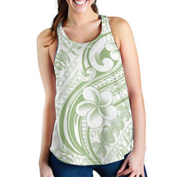 Hawaii Plumeria Lokelani Pikake Lei Women Racerback Tank Oma'oma'o Polynesian Tattoo