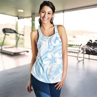 Hawaii Plumeria Lokelani Pikake Lei Women Racerback Tank Uliuli Polynesian Tattoo LT9 - Polynesian Pride