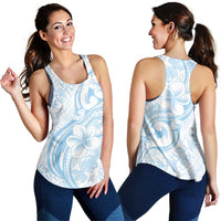 Hawaii Plumeria Lokelani Pikake Lei Women Racerback Tank Uliuli Polynesian Tattoo LT9 - Polynesian Pride
