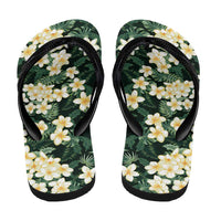 Hawaii Plumeria Tropical Leaves Flip Flops Monstera Calathea Palm Fronds