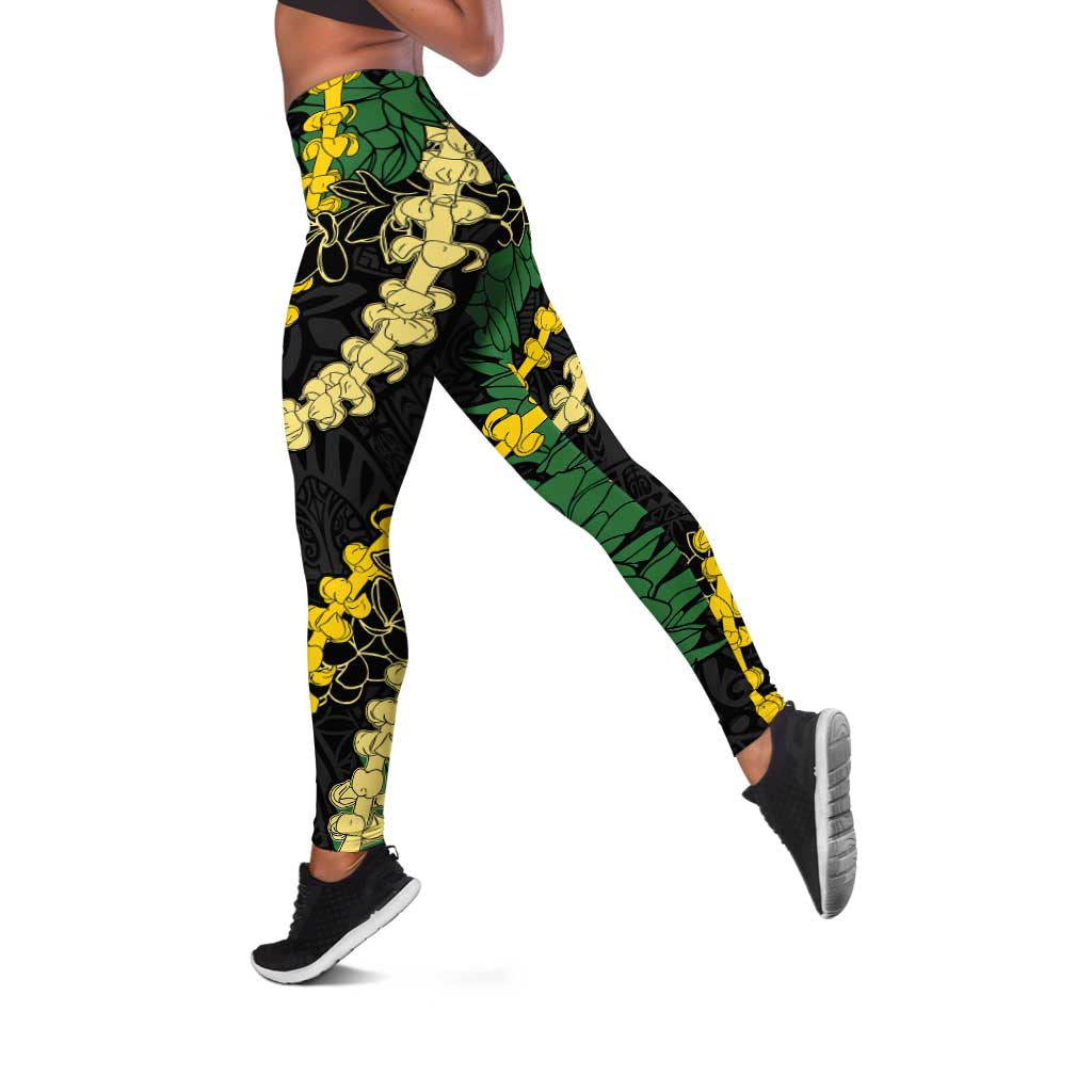 Hawaii Puakenikeni - Maile Lei Leggings Obsidian Black