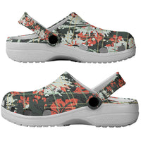 Hawaii Tartan With Hibiscus Clogs Shoes Polynesian Pattern Vintage LT9 - Polynesian Pride